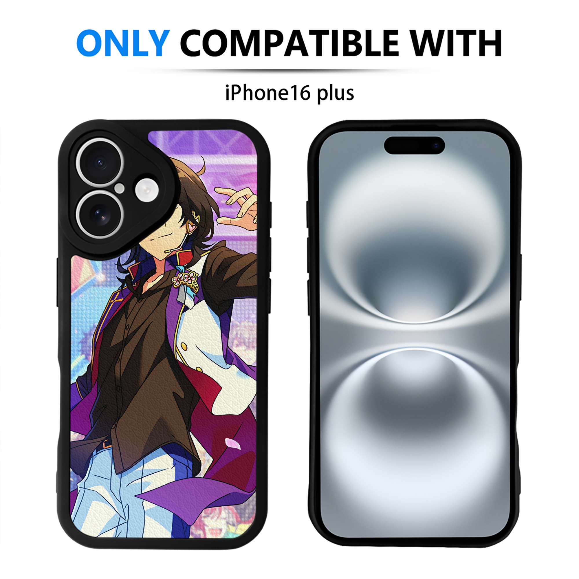（画像用） あんさんぶるスターズ! Ensemble Stars 【iPhone 16シリーズ対応】シリコンスマホケース（レザー調） 材質：シリコン